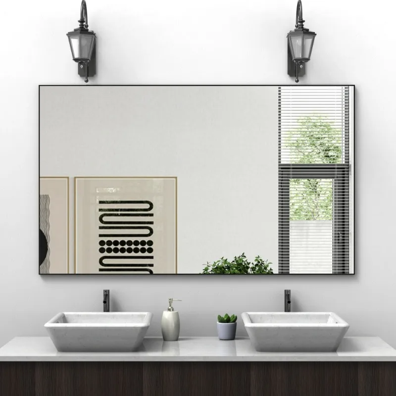 60"x36" Bathroom Mirror Vanity Modern Wall Mounted Makeup Decorative Mirrors Fogless Compact Shower Espejos Cuadrados Furniture
60"x36" Bathroom Mirror Vanity Modern Wall Mounted Makeup Decorative Mirrors Fogless Compact Shower Espejos Cuadrados Furniture