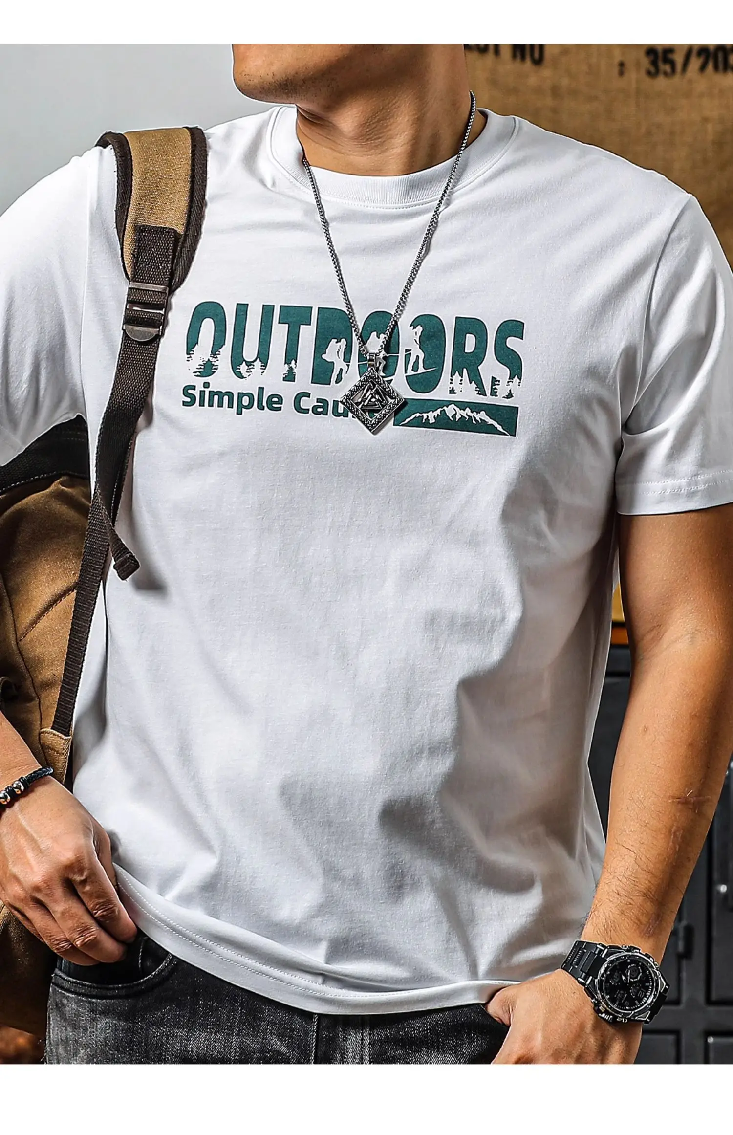 Motorcycle Men's Short-Sleeved T-Shirt Simple 2025 New Slim American Retro Round Neck Letter Print Casual Summer Top
Motorcycle Men's Short-Sleeved T-Shirt Simple 2025 New Slim American Retro Round Neck Letter Print Casual Summer Top