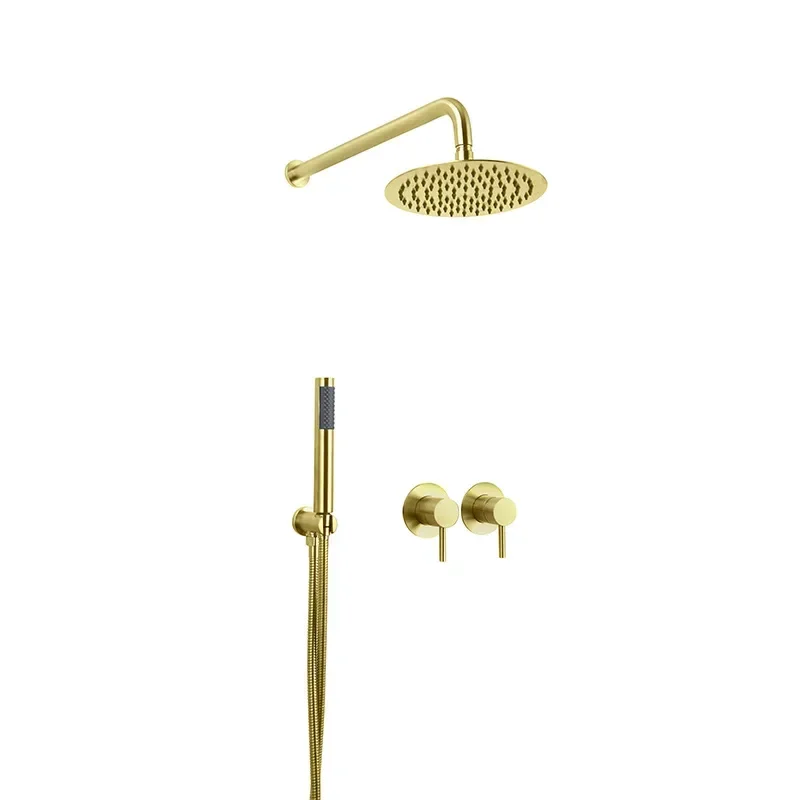 Bathroom Shower Faucet Set In-wall Style 304 Stainless Steel Brush Gold Black Finshed Shower Mixer Set
Bathroom Shower Faucet Set In-wall Style 304 Stainless Steel Brush Gold Black Finshed Shower Mixer Set