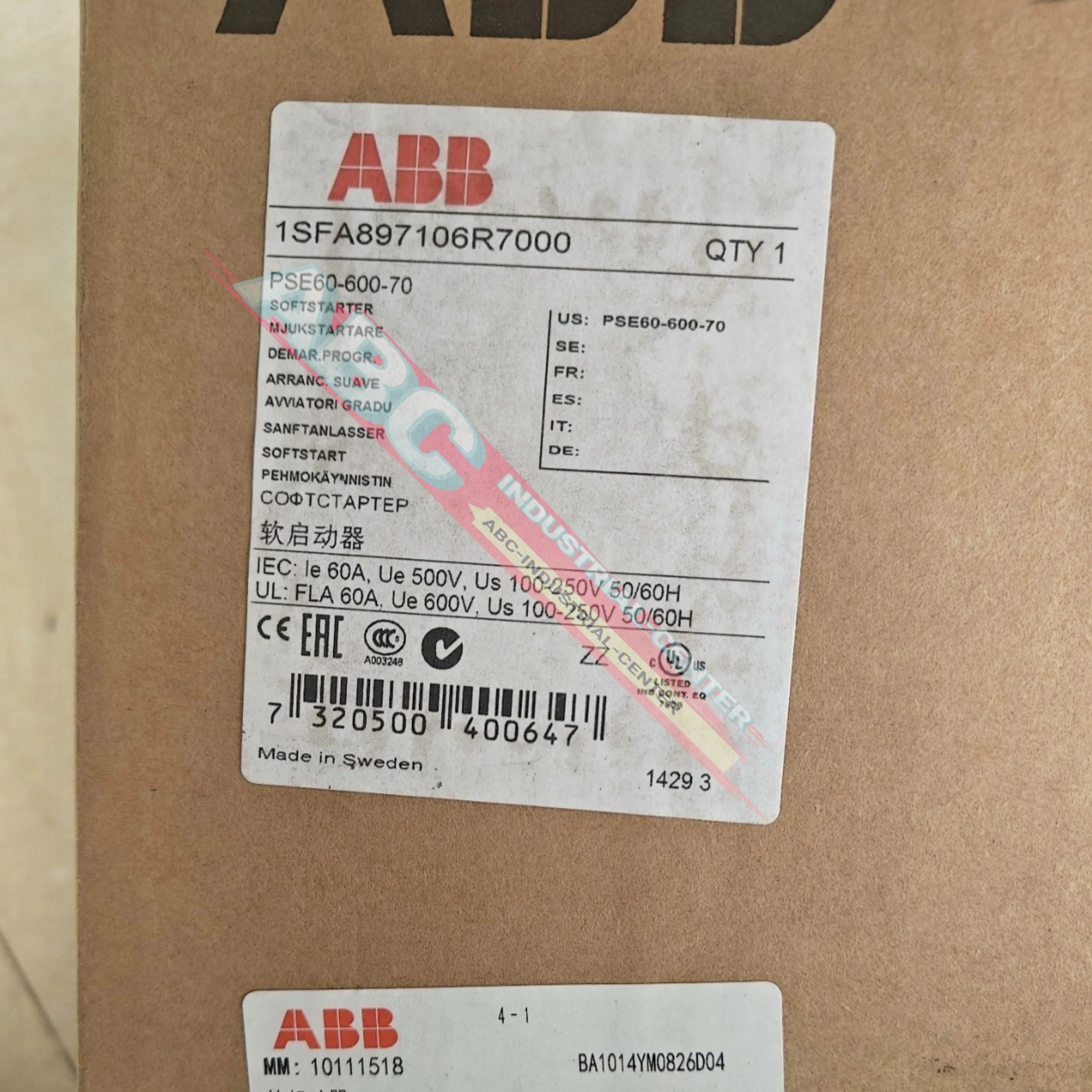 Soft starter PSE45-600-70 22kw brand new PSE60-600-70 30kw
Soft starter PSE45-600-70 22kw brand new PSE60-600-70 30kw