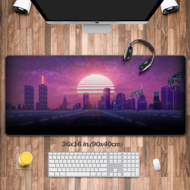 Cyberpunk City Desk Mat, Neon Gaming Mouse Pad, Vaporwave Gamer Desk Mat, Retrowave Desk Decoration, Computer Keyboard Mats
Cyberpunk City Desk Mat, Neon Gaming Mouse Pad, Vaporwave Gamer Desk Mat, Retrowave Desk Decoration, Computer Keyboard Mats