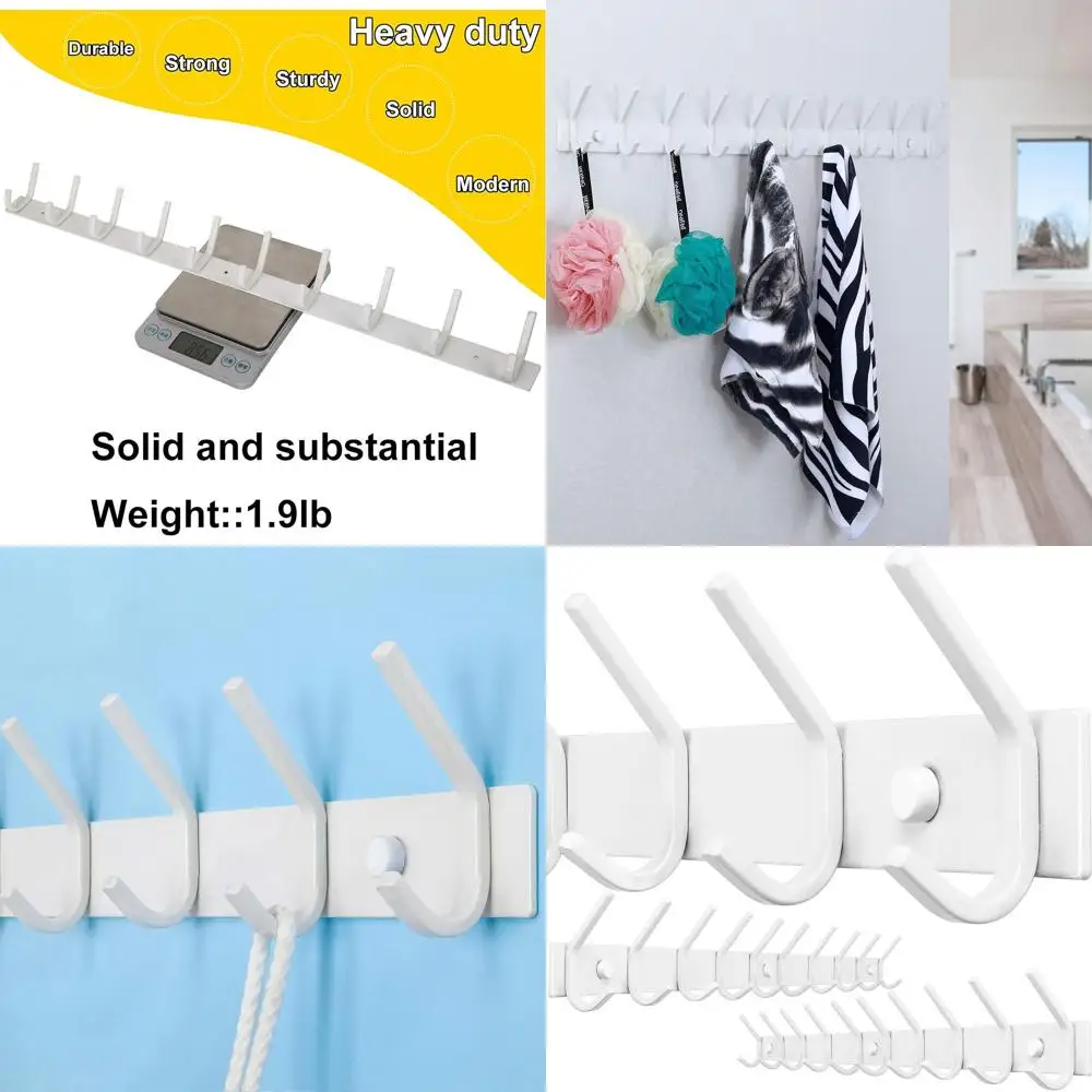 Настенная вешалка для одежды с двумя рядами крючков (10 шт.), 30 см, белая, для пальто, шляп и одежды
Настенная вешалка для одежды с двумя рядами крючков (10 шт.), 30 см, белая, для пальто, шляп и одежды