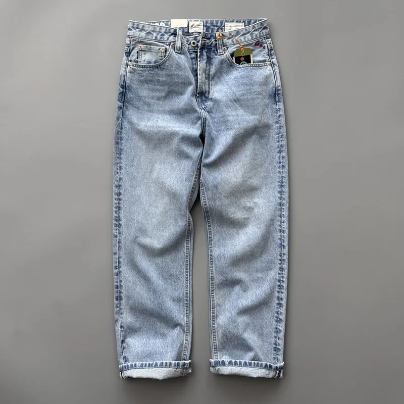 Lightweight Washed Loose Straight-Leg Denim Jeans for Men 2025 Spring Summer New Arrival Light Blue Denim Pants Trendy Youth
Lightweight Washed Loose Straight-Leg Denim Jeans for Men 2025 Spring Summer New Arrival Light Blue Denim Pants Trendy Youth