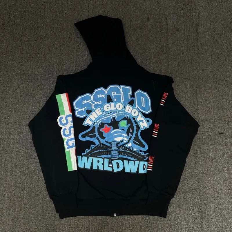 Oversize Zip Up Hoodie with Glo Gang Graffiti Print Mens Hip Hop Streetwear Sweatshirt
Oversize Zip Up Hoodie with Glo Gang Graffiti Print Mens Hip Hop Streetwear Sweatshirt