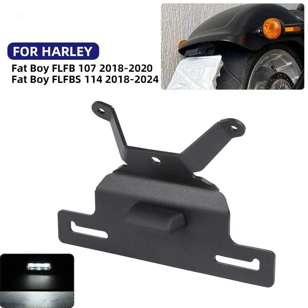 License Plate Holder For Harley FAT BOY FLFB 107 FLFBS 114 2018-2024 Motorcycle Tail Tidy Fender Eliminator LED License Support
License Plate Holder For Harley FAT BOY FLFB 107 FLFBS 114 2018-2024 Motorcycle Tail Tidy Fender Eliminator LED License Support