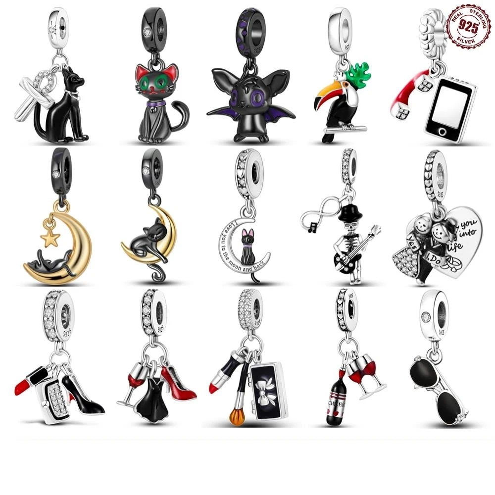 Подвески CYCUFF Plata De Ley 925, серебро, черный кот, паук, подвески, бусины, подходят для оригинальных браслетов 925, изготовление ювелирных изделий своими руками, подарок
Подвески CYCUFF Plata De Ley 925, серебро, черный кот, паук, подвески, бусины, подходят для оригинальных браслетов 925, изготовление ювелирных изделий своими руками, подарок