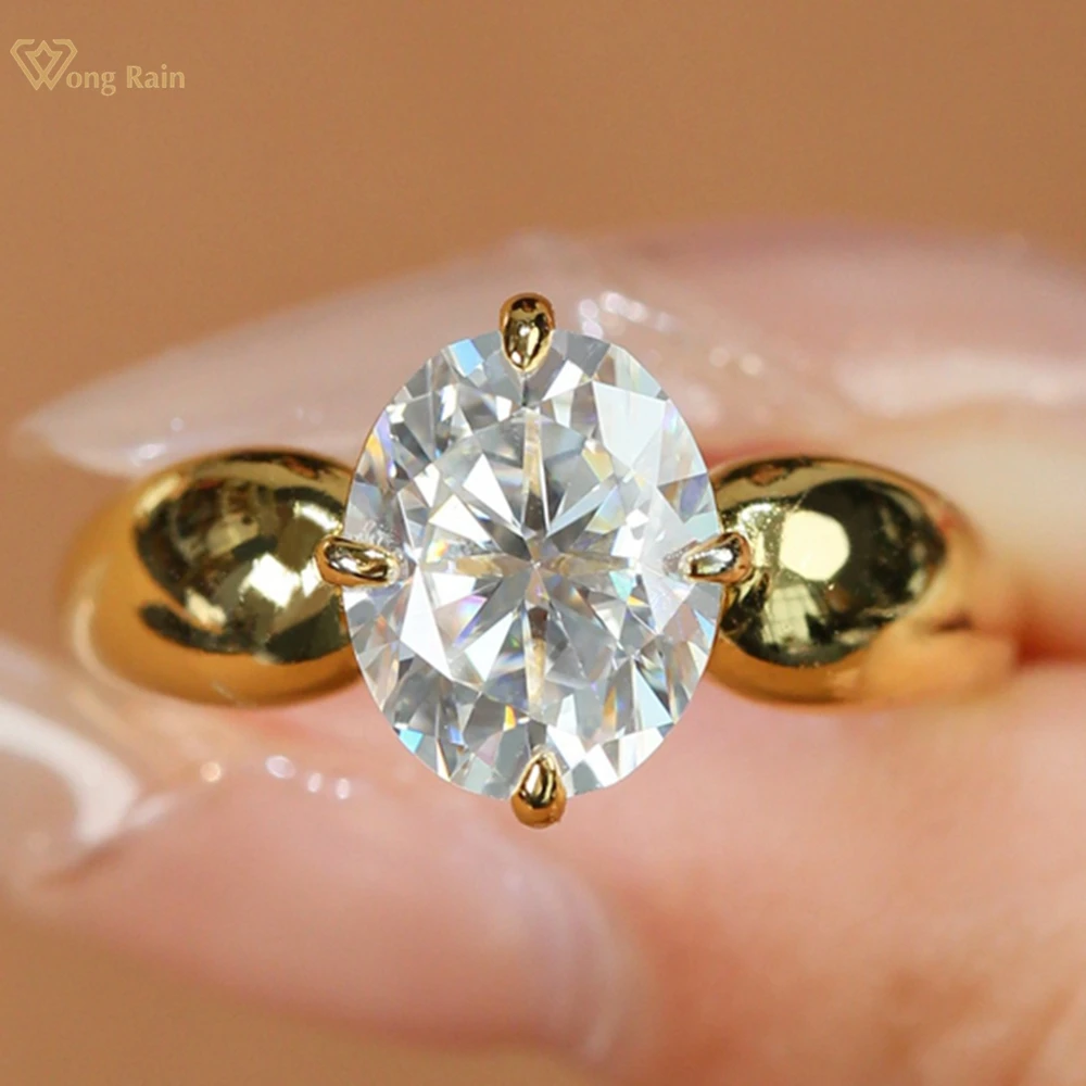 Wong Rain Vintage 925 Sterling Silver 3EX VVS1 Oval Cut 8*10 MM Real Moissanite Diamonds Gemstone Engagement Rings Fine Jewelry
Wong Rain Vintage 925 Sterling Silver 3EX VVS1 Oval Cut 8*10 MM Real Moissanite Diamonds Gemstone Engagement Rings Fine Jewelry