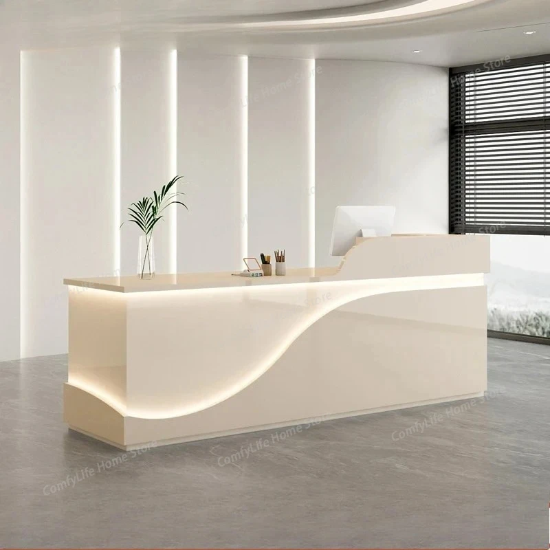 Storage Nordic Reception Desk Counter Decorations Hair Salon Cashier Luxury Reception Desk Counter Trendy Commercial Furniture
Storage Nordic Reception Desk Counter Decorations Hair Salon Cashier Luxury Reception Desk Counter Trendy Commercial Furniture