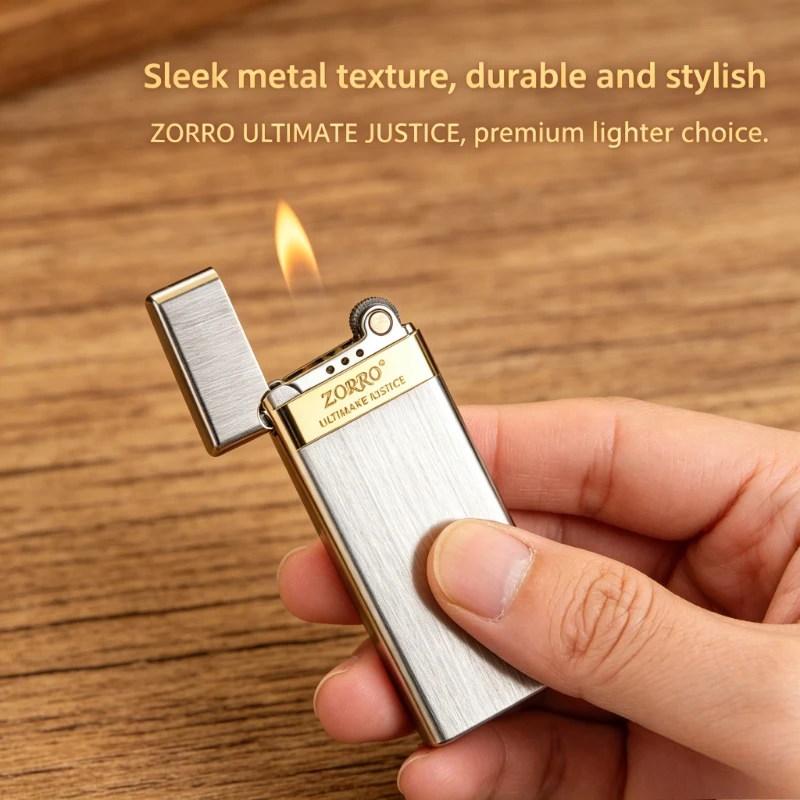 Men Mini Smoking Tool ZORRO Ultra Thin Gas Lighter, Metal Grinding Wheel Refillable Butane Holiday Present
Men Mini Smoking Tool ZORRO Ultra Thin Gas Lighter, Metal Grinding Wheel Refillable Butane Holiday Present