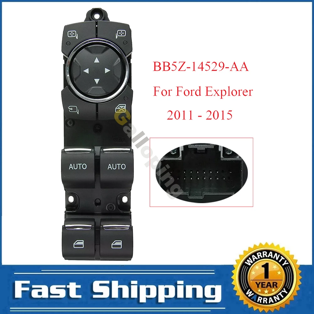Front Left Power Master Window Control Switch Lifter Button For Ford Explorer 2011 2012 2013 2014 2015 BB5Z-14529-AA Car Parts
Front Left Power Master Window Control Switch Lifter Button For Ford Explorer 2011 2012 2013 2014 2015 BB5Z-14529-AA Car Parts