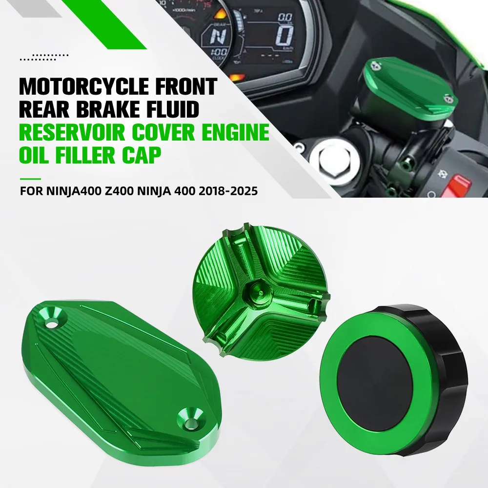 For Kawasaki Ninja400 Z400 Ninja 400 2018-2025 2024 2023 Motorcycle Front Rear Brake Fluid Reservoir Cover Engine Oil Filler Cap
For Kawasaki Ninja400 Z400 Ninja 400 2018-2025 2024 2023 Motorcycle Front Rear Brake Fluid Reservoir Cover Engine Oil Filler Cap