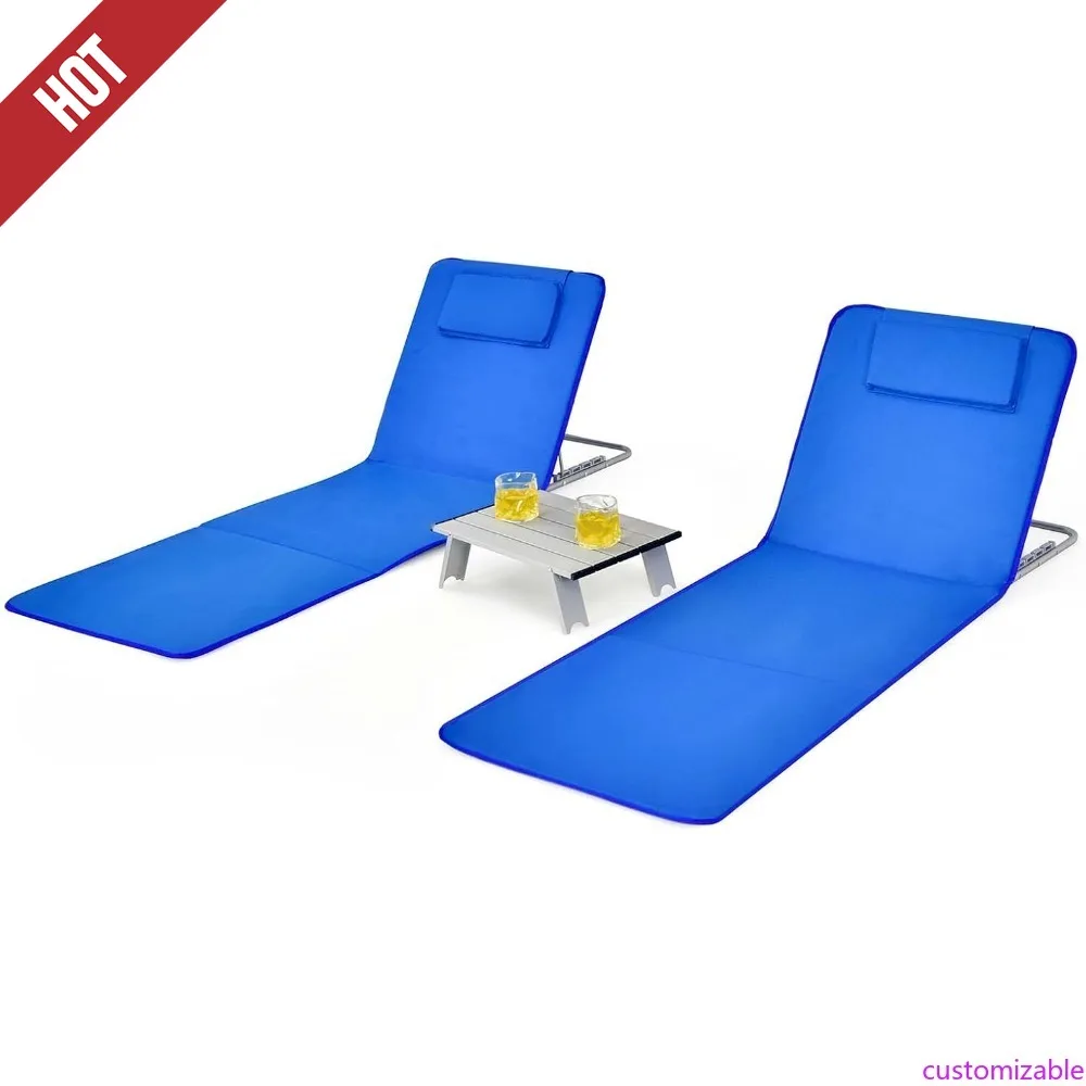 Customizable Beach Chairs For Adults 2 Pack Set With Side Table, Folding Lounge Chairs, 5 Position Adjustable Lawn Chair For Sun
Customizable Beach Chairs For Adults 2 Pack Set With Side Table, Folding Lounge Chairs, 5 Position Adjustable Lawn Chair For Sun