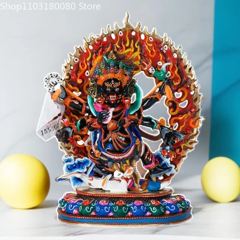 20cm Nepal Hand-painting Copper Six-arms Mahakala Buddha statue Tibet buddhism sculpture
20cm Nepal Hand-painting Copper Six-arms Mahakala Buddha statue Tibet buddhism sculpture