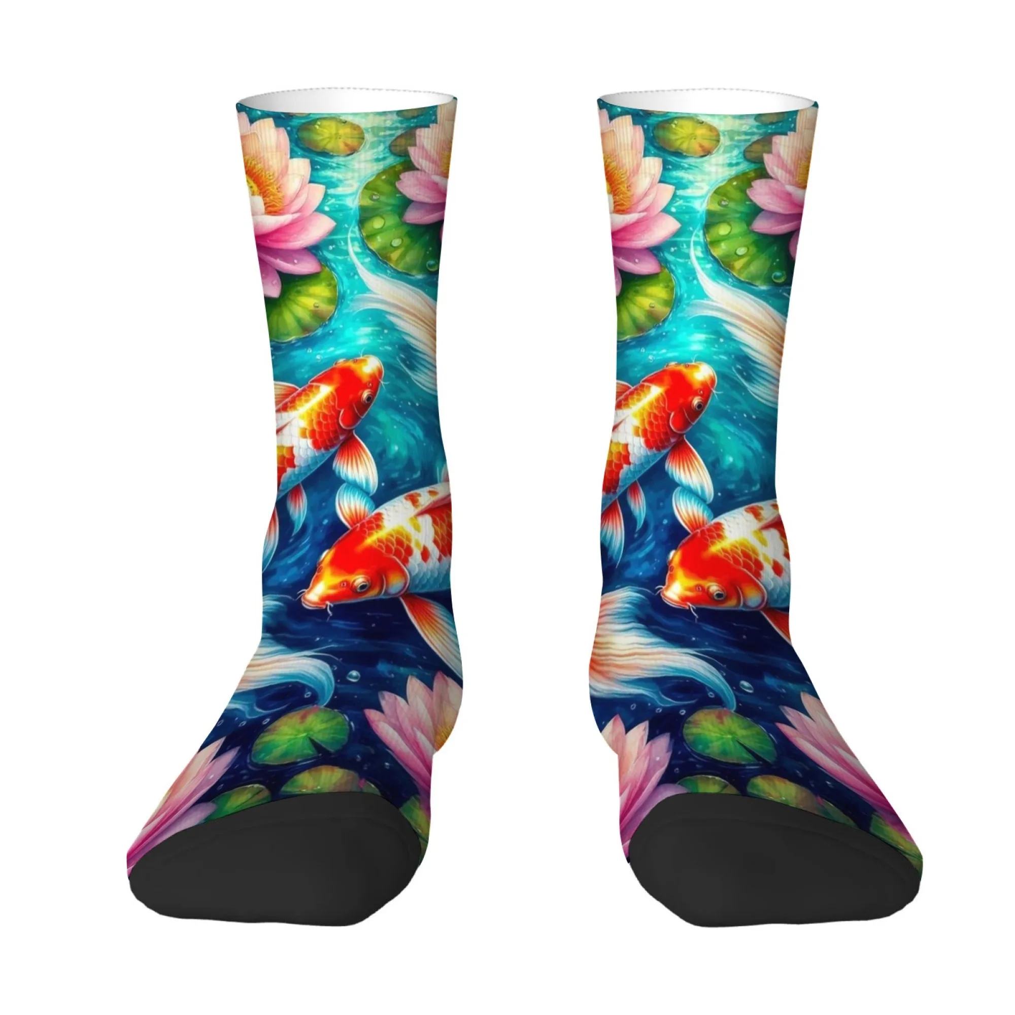 Koi and Lotus Print Men's Socks Comfortable and Skin-friendly Socks Retro and Stylish Harajuku Style Outdoor Sports Socks
Koi and Lotus Print Men's Socks Comfortable and Skin-friendly Socks Retro and Stylish Harajuku Style Outdoor Sports Socks