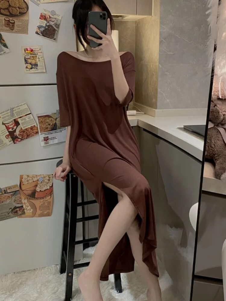 plus Size Women's Sexy Slit Long Dress Draped Backless Summer Casual Wear round Neck Short Sleeve Maxi Dress for Heavy Girls
plus Size Women's Sexy Slit Long Dress Draped Backless Summer Casual Wear round Neck Short Sleeve Maxi Dress for Heavy Girls