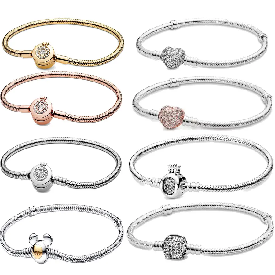 2025 100% S925 sterling silver heart-shaped crown snake bone bracelet, suitable for original DlY bracelet, women's fashion acces
2025 100% S925 sterling silver heart-shaped crown snake bone bracelet, suitable for original DlY bracelet, women's fashion acces