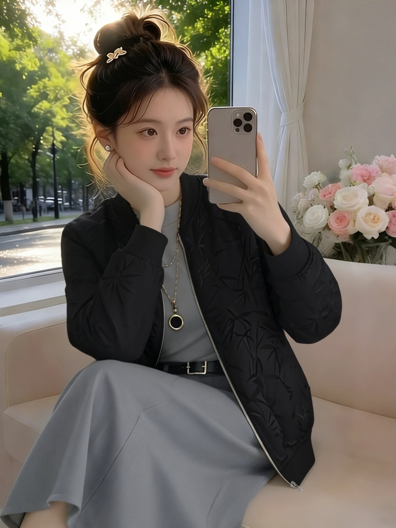 Fashionable Casual Women's Baseball Jacket 2026 New Summer Leaf Print Open Cardigan Stylish Commute Style Long Sleeve Zipper
Fashionable Casual Women's Baseball Jacket 2026 New Summer Leaf Print Open Cardigan Stylish Commute Style Long Sleeve Zipper