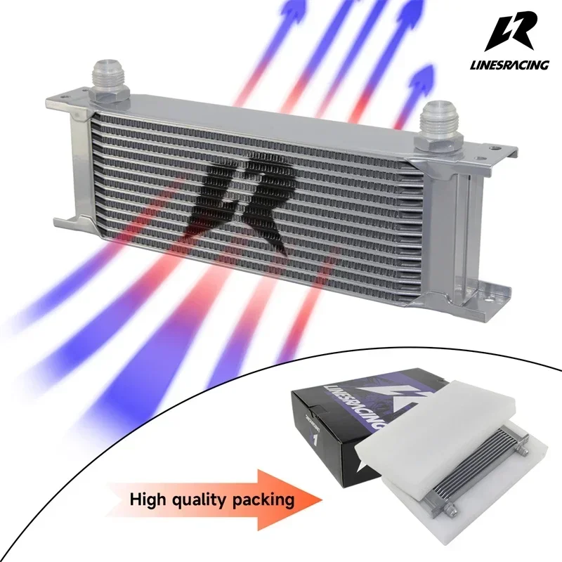 13 Row Universal LR Oil Cooler 248MM Engine Transmission Mocla Style -10AN 7/8"-14 UNF Racing Aluminum Black/Silver
13 Row Universal LR Oil Cooler 248MM Engine Transmission Mocla Style -10AN 7/8"-14 UNF Racing Aluminum Black/Silver