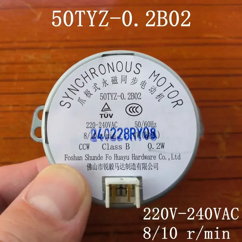 1PCS for Heater Claw Pole Permanent Magnet Synchronous Motor 50TYZ-0.2B02 220V-240VAC 8/10 r/min parts
1PCS for Heater Claw Pole Permanent Magnet Synchronous Motor 50TYZ-0.2B02 220V-240VAC 8/10 r/min parts