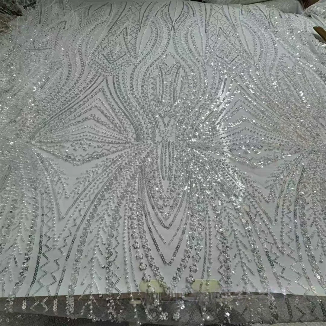 8 Style White Beaded Sequin Material Embroidered Pearls Lace Wedding Dress Appliqued Decoration Fabric
8 Style White Beaded Sequin Material Embroidered Pearls Lace Wedding Dress Appliqued Decoration Fabric