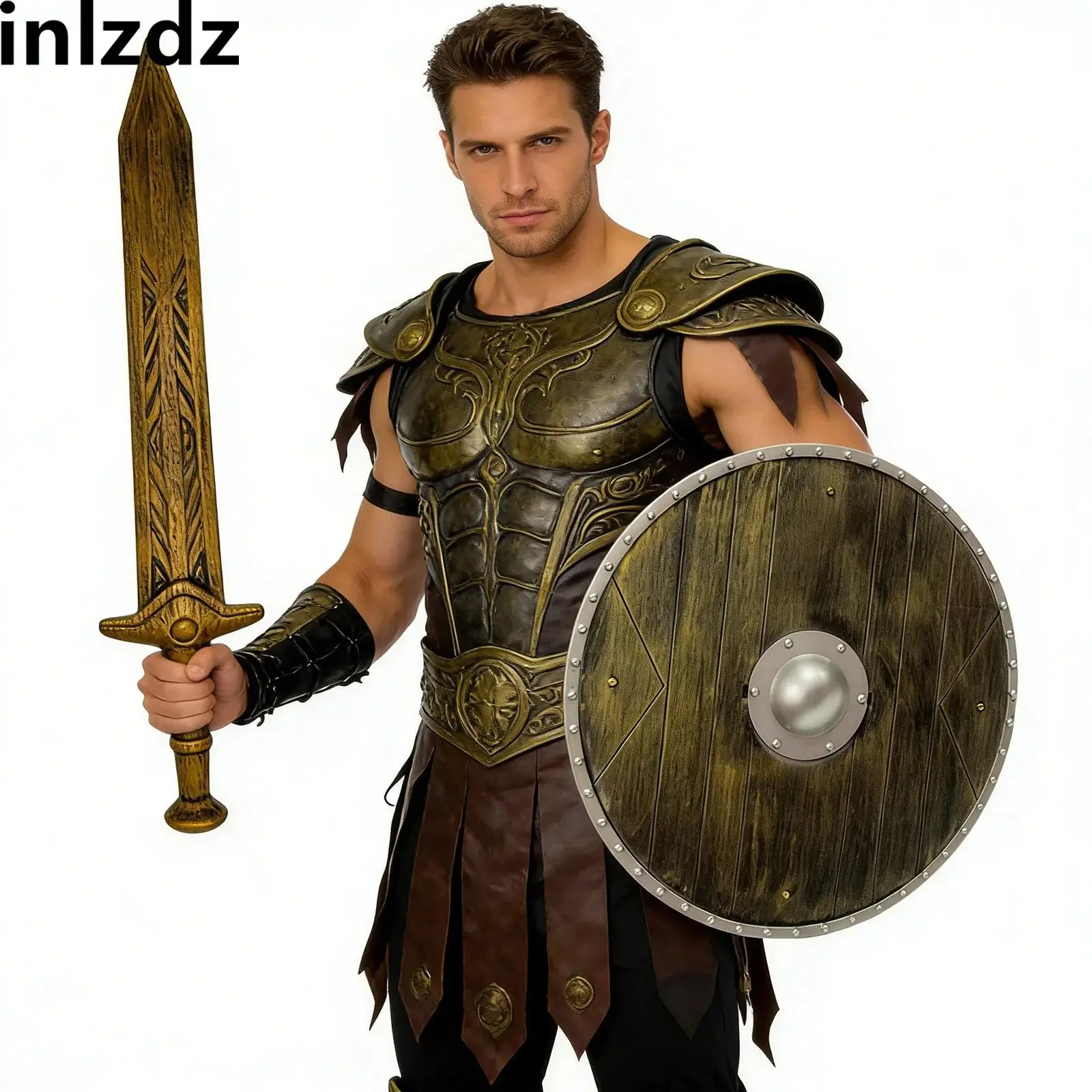 Warriors Realistic Halloween Cosplay Wooden-grain Shield And Wide-sword Prop Halloween Cosplay Party Stage Performance
Warriors Realistic Halloween Cosplay Wooden-grain Shield And Wide-sword Prop Halloween Cosplay Party Stage Performance