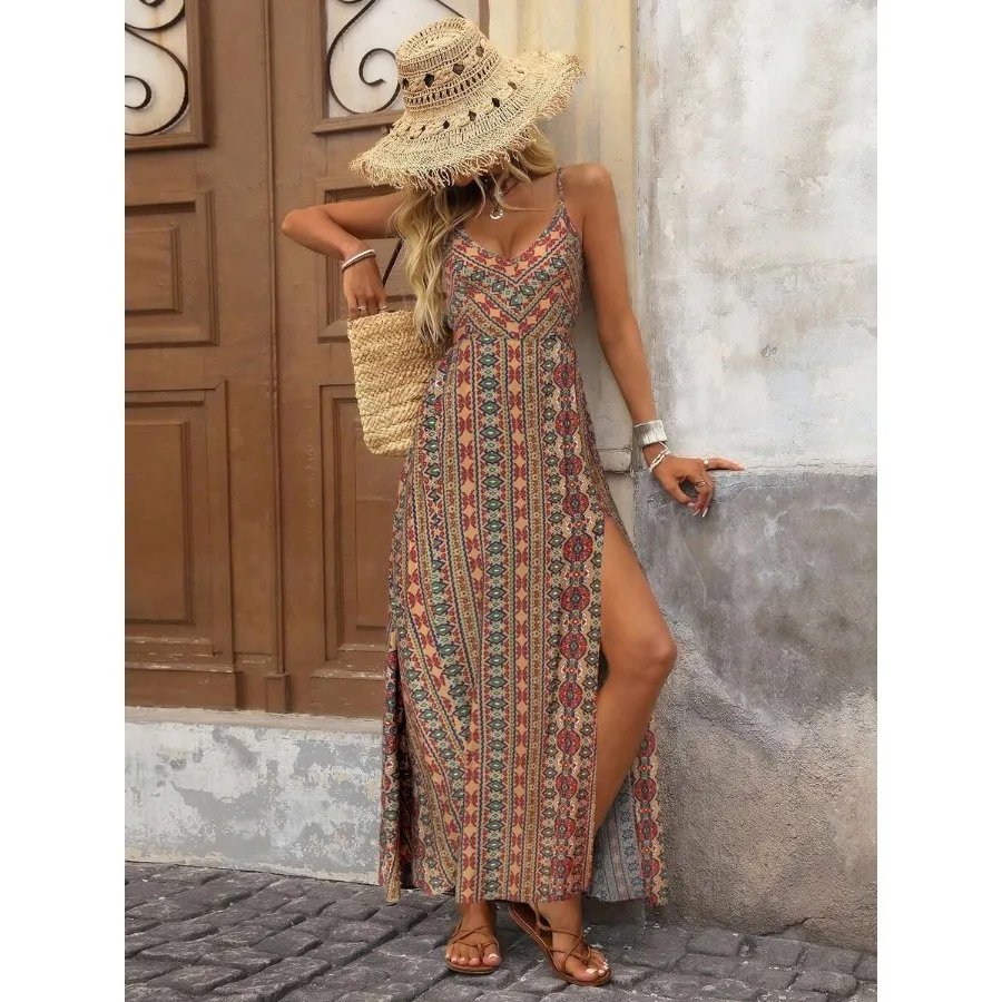 【New style】Women's Geometric Print Slit Design Casual Vacation Daily Wear Maxi Slip Dress Maxi Dress For Women Zanzea Dress For
【New style】Women's Geometric Print Slit Design Casual Vacation Daily Wear Maxi Slip Dress Maxi Dress For Women Zanzea Dress For