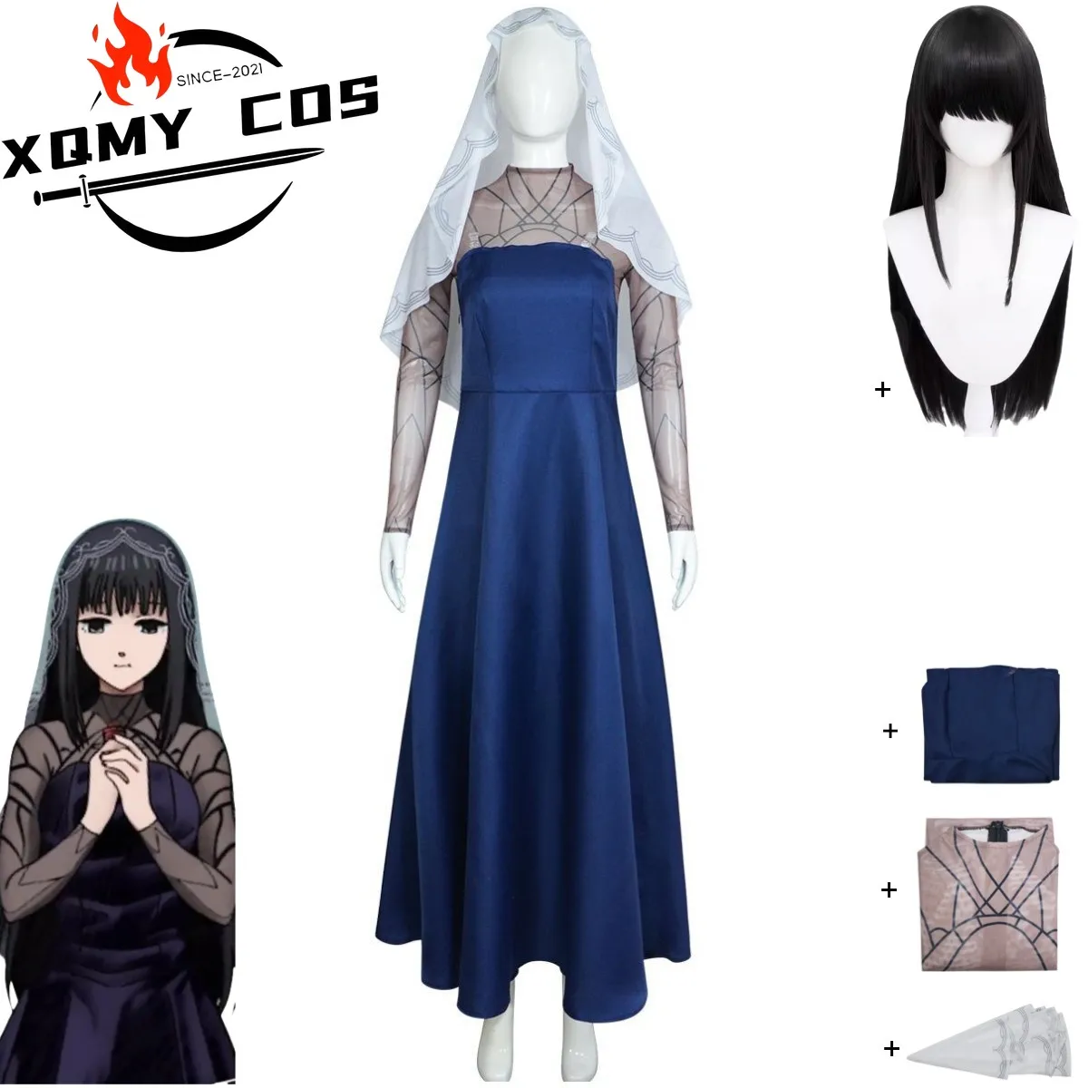 XqNew Anime Sakamoto Days Osaragi Cosplay Costume Navy Blue Dress White Veil Wig Adult Woman Sexy Carnival Halloween Suit
XqNew Anime Sakamoto Days Osaragi Cosplay Costume Navy Blue Dress White Veil Wig Adult Woman Sexy Carnival Halloween Suit