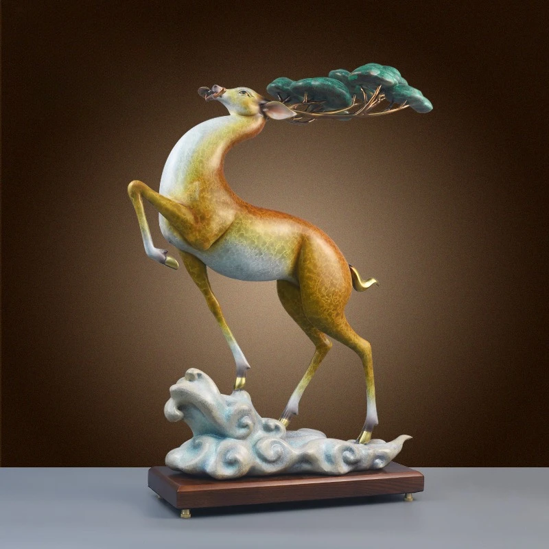 All-copper deer ornament creative step by step office living room home decoration business opening gifts handicrafts
All-copper deer ornament creative step by step office living room home decoration business opening gifts handicrafts