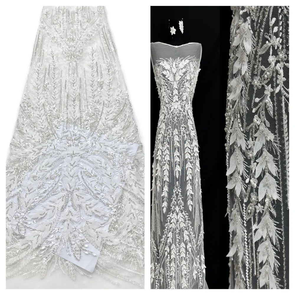 Fashion Elegant French Mesh Rope Embroidery Sequins Lace Fabric African Nigerian Lace Fabric For Wedding Dress
Fashion Elegant French Mesh Rope Embroidery Sequins Lace Fabric African Nigerian Lace Fabric For Wedding Dress