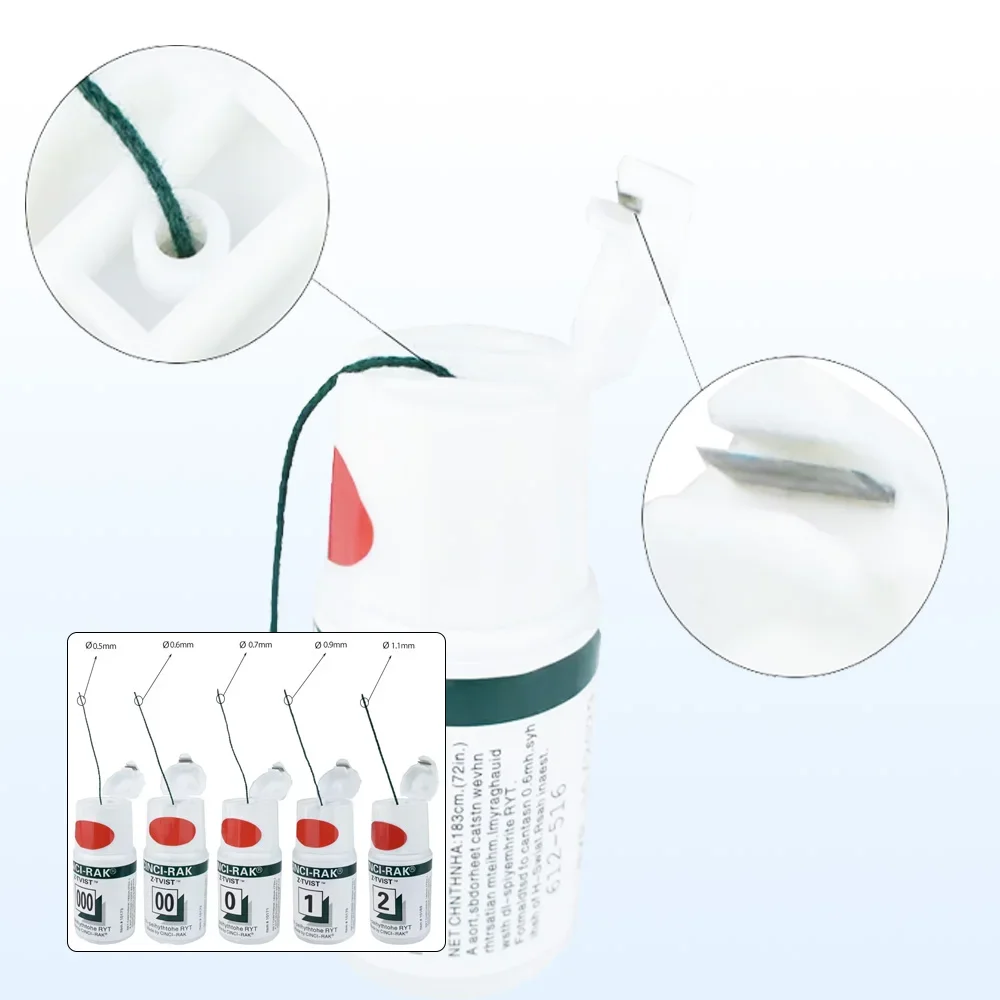 1.83M Dental Gingival Retraction Thread Knitted Cotton Cord for Gum Line Shaping Disposable Dentist Material 5 Sizes 00 000 1 2
1.83M Dental Gingival Retraction Thread Knitted Cotton Cord for Gum Line Shaping Disposable Dentist Material 5 Sizes 00 000 1 2