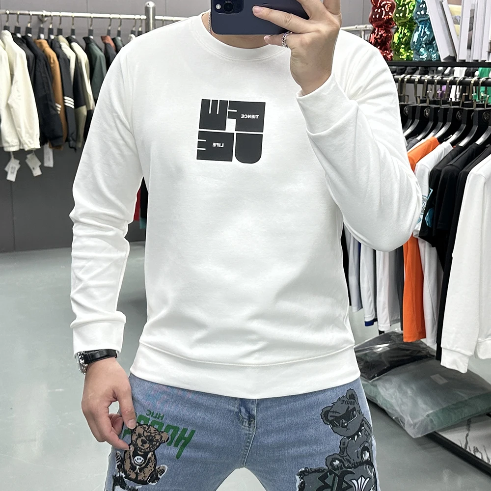 Модная толстовка, мужские топы, свитер с длинным рукавом, трендовый приталенный пуловер, Базовая рубашка, Осень-зима, повседневная одежда, женская одежда
Модная толстовка, мужские топы, свитер с длинным рукавом, трендовый приталенный пуловер, Базовая рубашка, Осень-зима, повседневная одежда, женская одежда