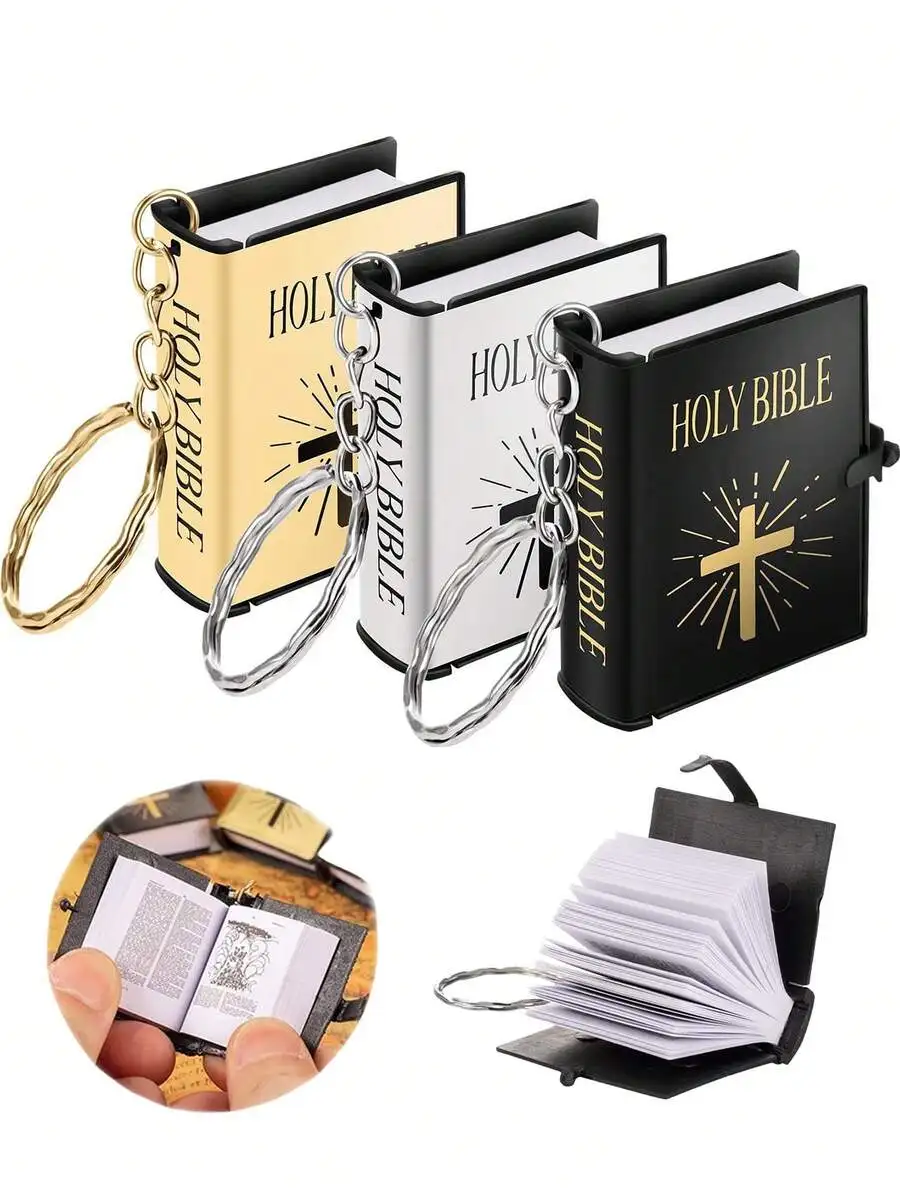 Mini Bible Book Keychain Bulk Pack 1/3/6 pcs Christian Car Key Ring Church Souvenir Gift Cute Novelty Accessory
Mini Bible Book Keychain Bulk Pack 1/3/6 pcs Christian Car Key Ring Church Souvenir Gift Cute Novelty Accessory