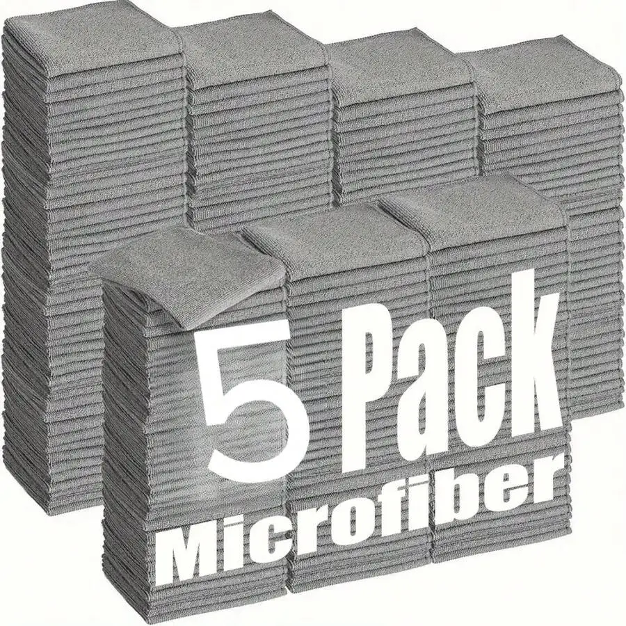 5 Pack Gray Microfiber Cleaning Cloths Lint-Free Absorbent Reusable For Car Household Cleaning
5 Pack Gray Microfiber Cleaning Cloths Lint-Free Absorbent Reusable For Car Household Cleaning