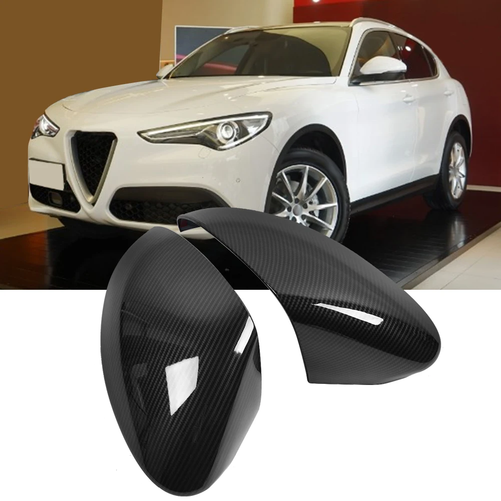 Крышка корпуса бокового зеркала заднего вида автомобиля из углеродного волокна подходит для Alfa Romeo Stelvio 17-20 
Крышка корпуса бокового зеркала заднего вида автомобиля из углеродного волокна подходит для Alfa Romeo Stelvio 17-20