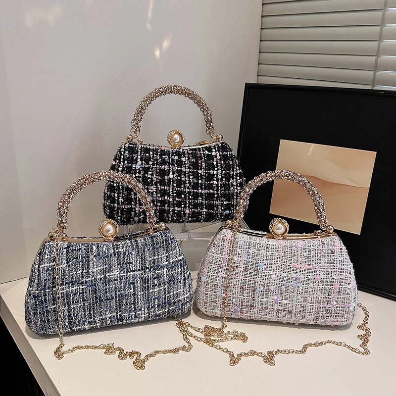 Designer Box Shape Clutch Bag Luxury Handle Rhinestone Women Evening Party Bag Woolen Shoulder Crossbody Bags Small Purse
Designer Box Shape Clutch Bag Luxury Handle Rhinestone Women Evening Party Bag Woolen Shoulder Crossbody Bags Small Purse