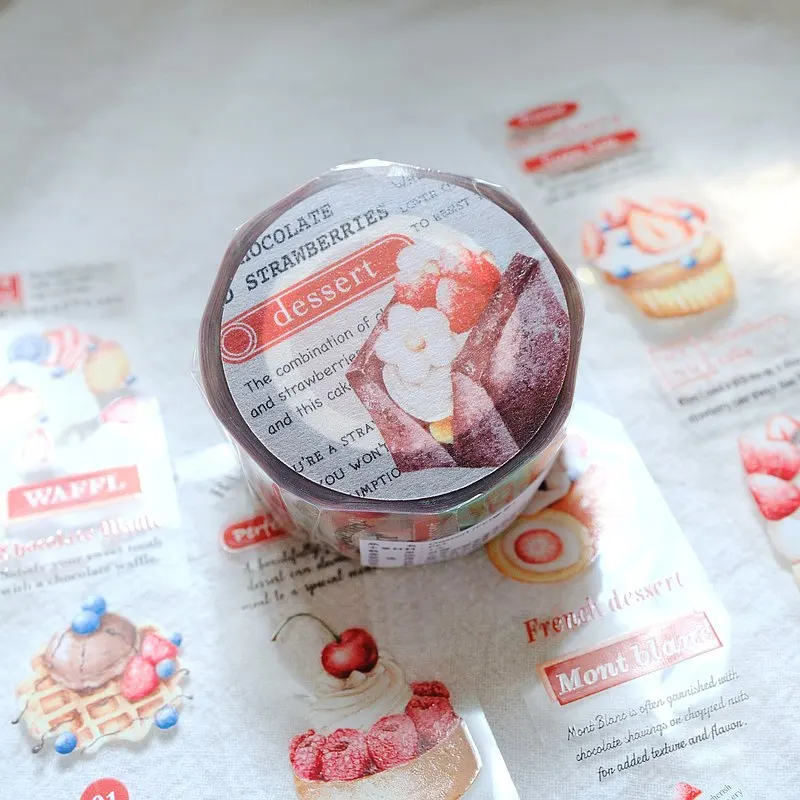 Vintage Dessert Washi Tape for Card Making DIY Scrapbooking Plan Decorative Sticker
Vintage Dessert Washi Tape for Card Making DIY Scrapbooking Plan Decorative Sticker