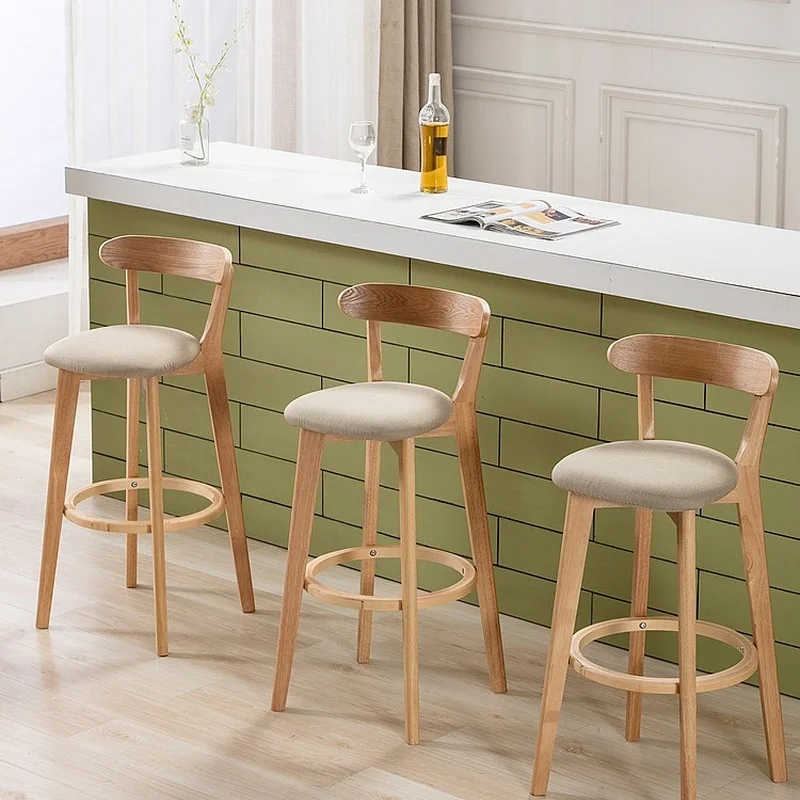 Solid wood bar stools for kitchen and high table Modern Minimalist stool chair counter stool bar table High stool back bar chair
Solid wood bar stools for kitchen and high table Modern Minimalist stool chair counter stool bar table High stool back bar chair