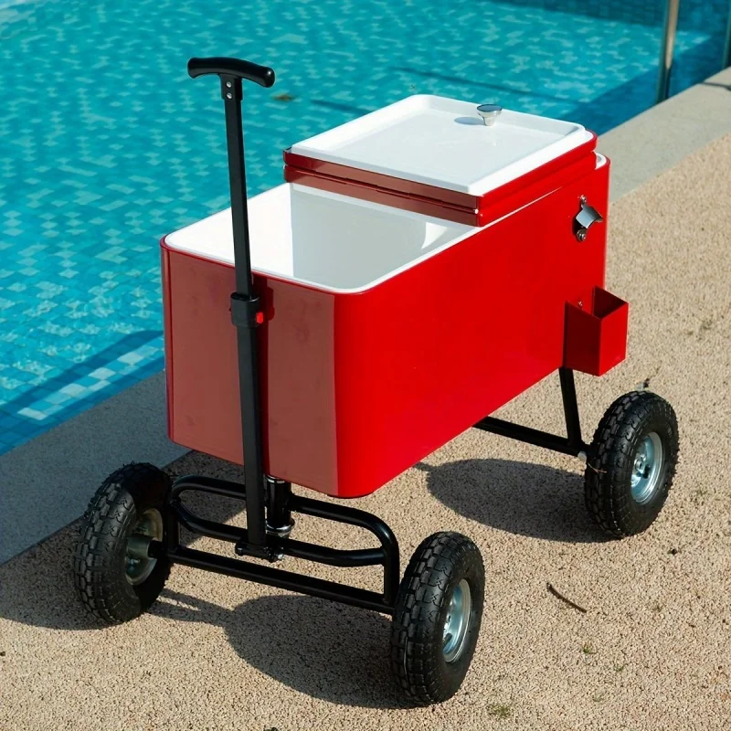 80QT Top Seller Customized Multi Color Outdoor Thermal Modern Cart Metal Cooler Box with Solar Panel Waterproof 4 Wheels
80QT Top Seller Customized Multi Color Outdoor Thermal Modern Cart Metal Cooler Box with Solar Panel Waterproof 4 Wheels