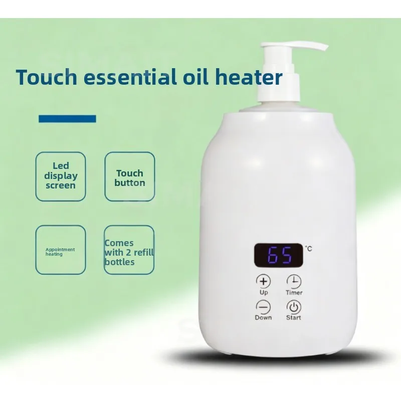 New Touch Display Massage Oil Heater, Essential Oil Body Lotion Heating Machine
New Touch Display Massage Oil Heater, Essential Oil Body Lotion Heating Machine