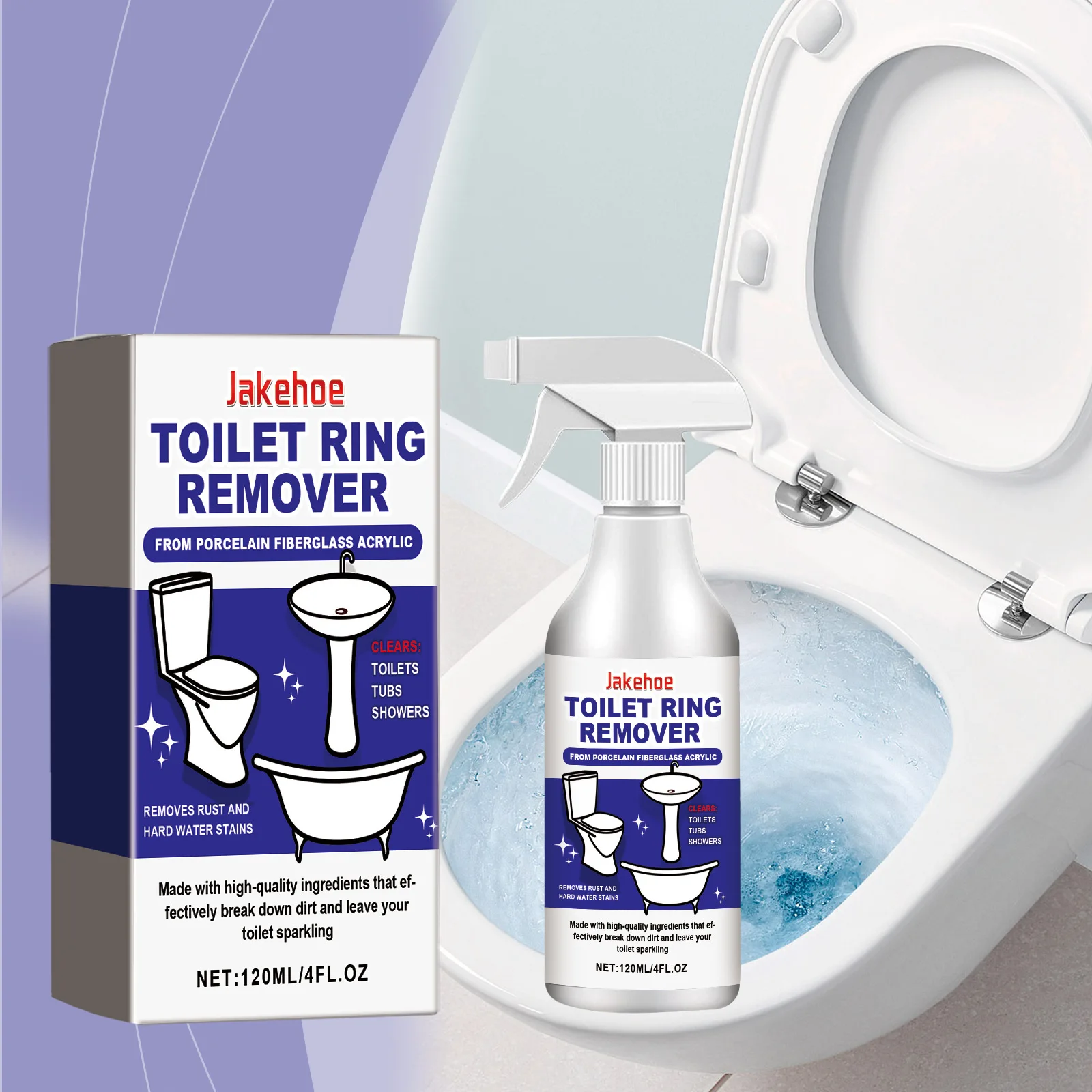 Toilet Bowl Cleaner Foam - Powerful Stain Remover for Urine Scale Hard Water Stains, EDTA Baking Soda Formula, Fresh Scent 120ml
Toilet Bowl Cleaner Foam - Powerful Stain Remover for Urine Scale Hard Water Stains, EDTA Baking Soda Formula, Fresh Scent 120ml