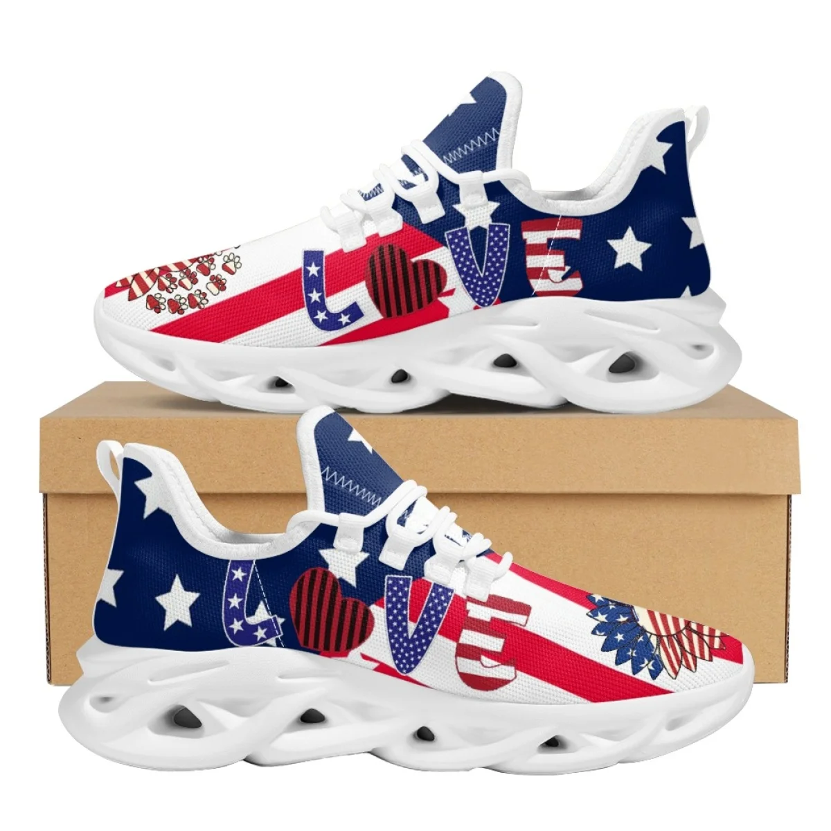 INSTANTARTS American Flag Dog Paw Cute Love Heart Versatile Comfortable Women's Sneakers Lightweight Slim Fit Flats Walking Shoe
INSTANTARTS American Flag Dog Paw Cute Love Heart Versatile Comfortable Women's Sneakers Lightweight Slim Fit Flats Walking Shoe