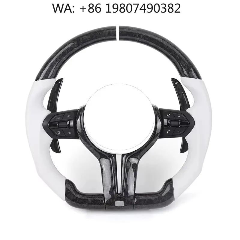 Narrow Style Shift Paddle Custom Upgrade Parts, Forged Carbon Fiber Steering Wheel With White Leather For Universal Car Interior
Narrow Style Shift Paddle Custom Upgrade Parts, Forged Carbon Fiber Steering Wheel With White Leather For Universal Car Interior