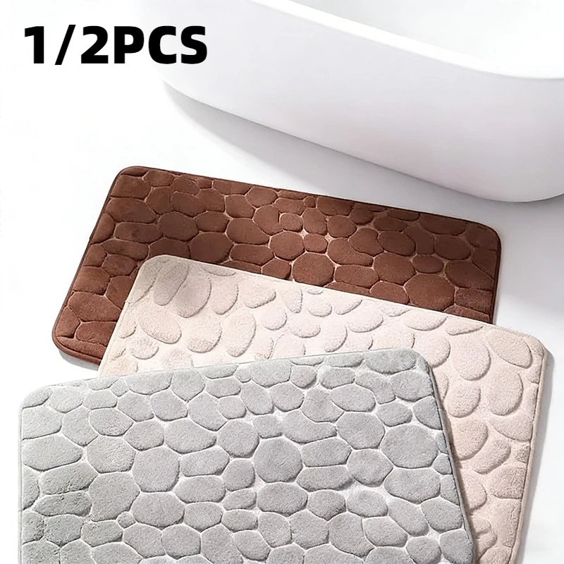 1/2PCS Cobblestone Embossed Bathroom Mat Absorbent Machine Washable Quick Drying Doormat Carpet Floor
1/2PCS Cobblestone Embossed Bathroom Mat Absorbent Machine Washable Quick Drying Doormat Carpet Floor
