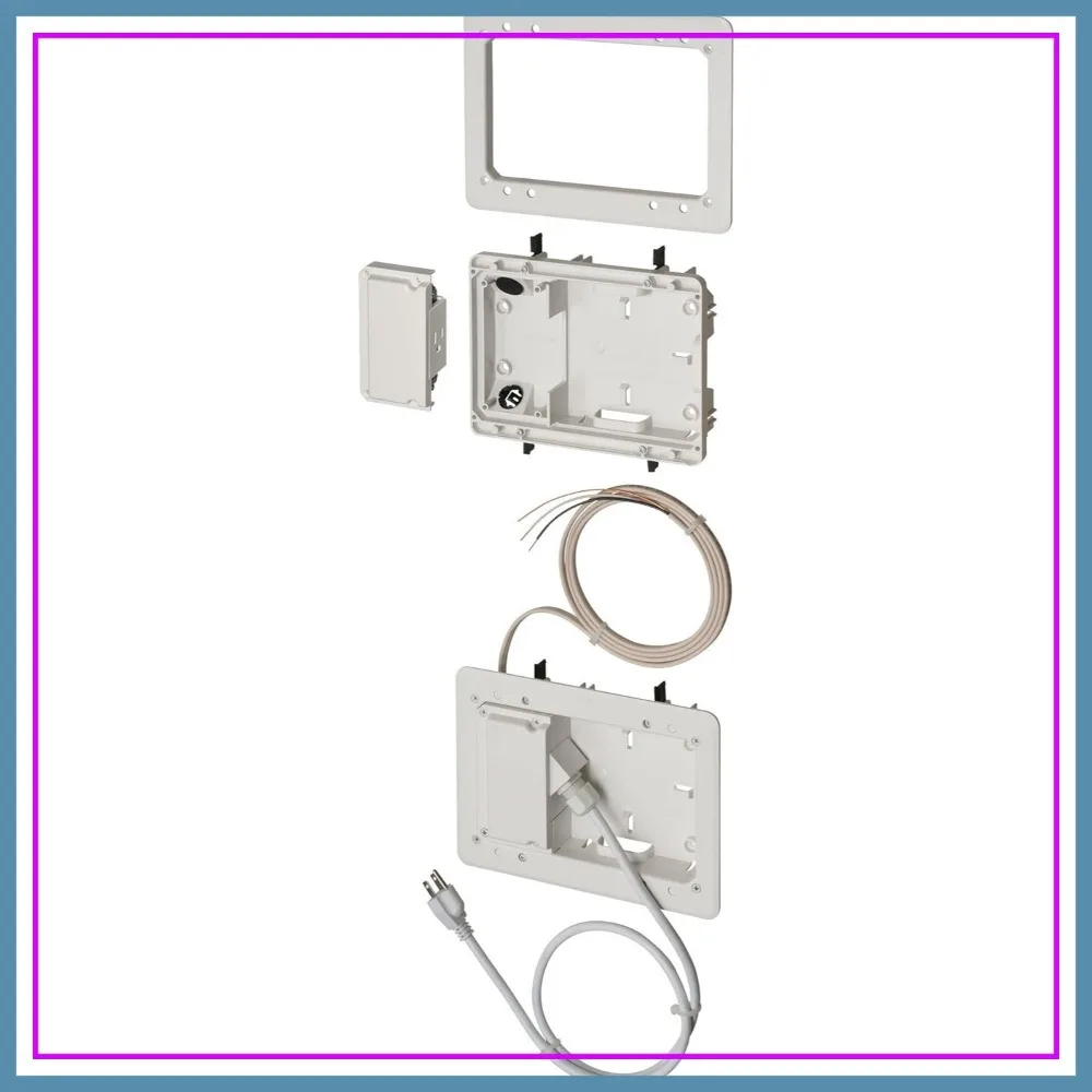Low Profile TV Bridge Kit for Shallow Walls, 8x5 inch Box, 1/2 or 5/8 inch Drywall, White, 1 Pack
Low Profile TV Bridge Kit for Shallow Walls, 8x5 inch Box, 1/2 or 5/8 inch Drywall, White, 1 Pack