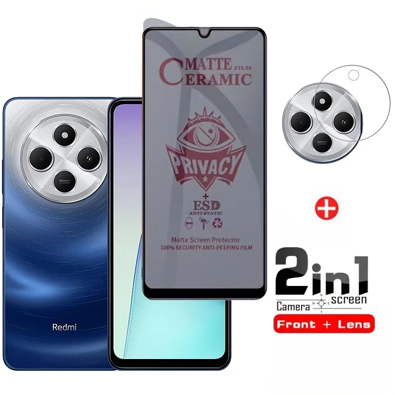 For Redmi 14C 2-in-1 Privacy Screen Protector and Camera Lens Film Anti-Fingerprint Tempered Glass Protective Sheet
For Redmi 14C 2-in-1 Privacy Screen Protector and Camera Lens Film Anti-Fingerprint Tempered Glass Protective Sheet
