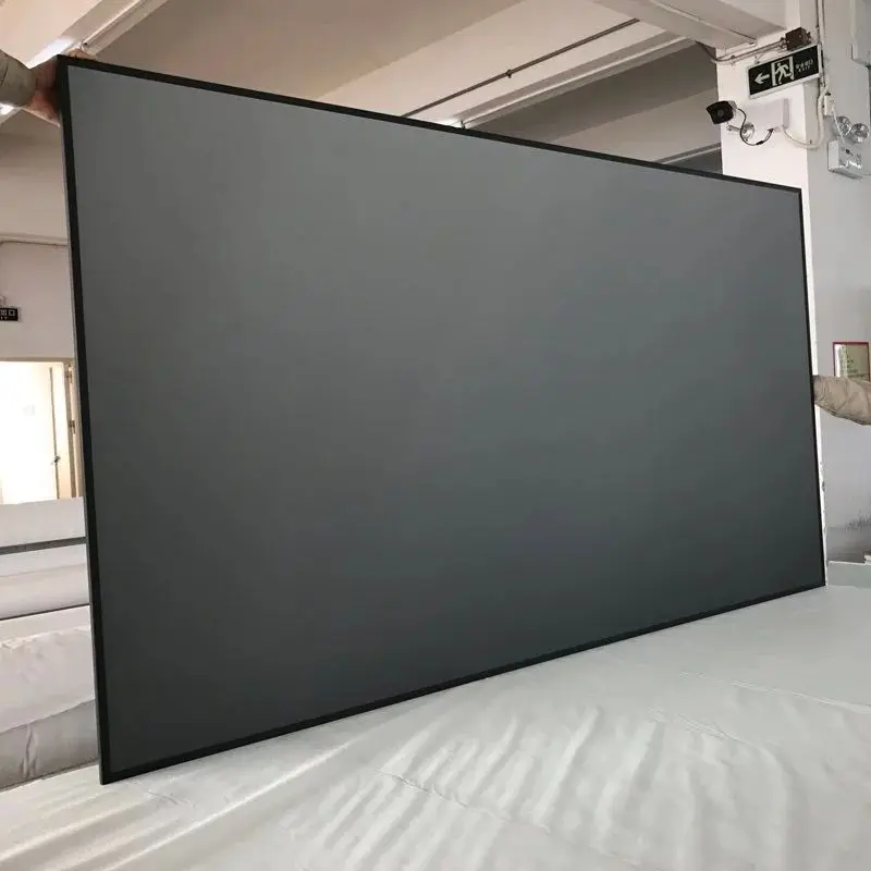 130-150 Inch ALR Grey Crystal Projector Screen Ambient Light Rejecting Fixed Frame Wall Mounted Projector Screen for Home Cinema
130-150 Inch ALR Grey Crystal Projector Screen Ambient Light Rejecting Fixed Frame Wall Mounted Projector Screen for Home Cinema