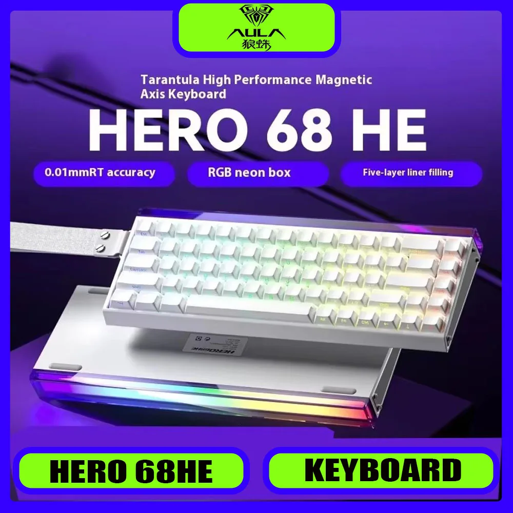 Aula Hero 68He Pro Ultra Gaming Magnice Keyboard RGBRT Accuracy 8KHZ Wired Single Film Mechanical Keyboard Customization Gift
Aula Hero 68He Pro Ultra Gaming Magnice Keyboard RGBRT Accuracy 8KHZ Wired Single Film Mechanical Keyboard Customization Gift