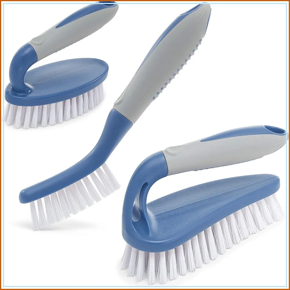 3-Piece Scrub Brush Set - Heavy Duty Cleaning Brushes for Bathroom, Shower, Tile, Kitchen, Grout, Floor, Carpet - Ergonomic Handle, Durable Bristles, Blue
3-Piece Scrub Brush Set - Heavy Duty Cleaning Brushes for Bathroom, Shower, Tile, Kitchen, Grout, Floor, Carpet - Ergonomic Handle, Durable Bristles, Blue