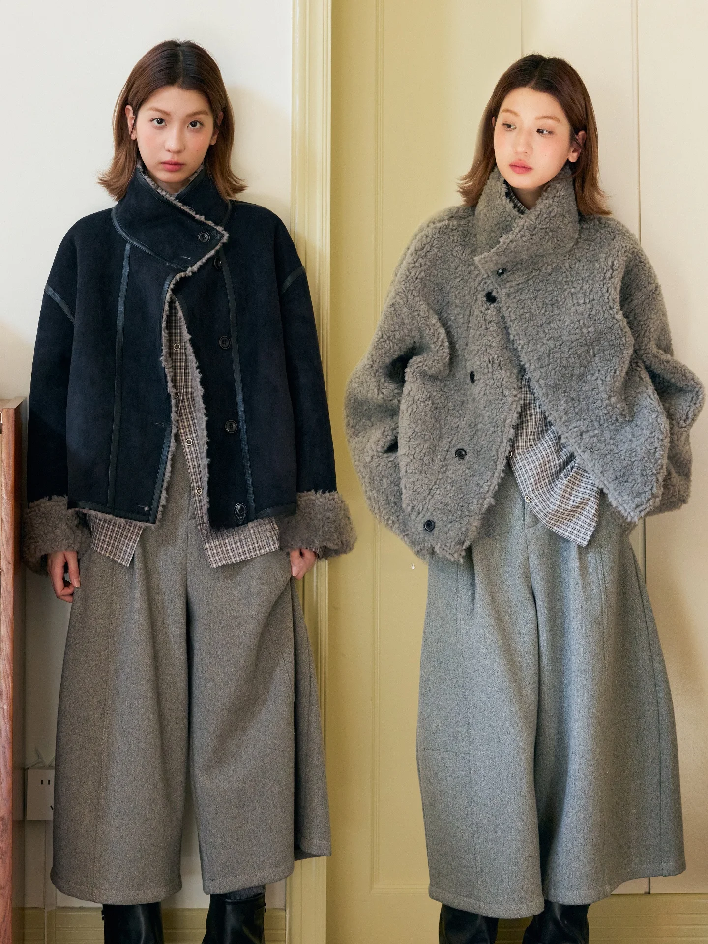 Двустороннее замшевое пальто с воротником-стойкой, теплое, свободного кроя, в стиле ретро, из полиэстера
Двустороннее замшевое пальто с воротником-стойкой, теплое, свободного кроя, в стиле ретро, из полиэстера