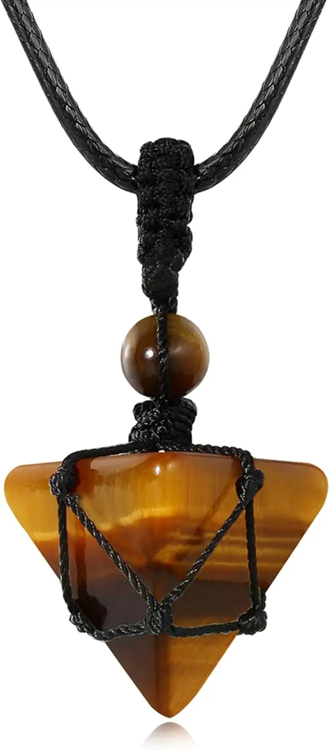 Healing Crystal Stone Pointed Necklace Adjustable Black Rope Natural Gemstone Pendant Necklaces Jewelry for Men Women
Healing Crystal Stone Pointed Necklace Adjustable Black Rope Natural Gemstone Pendant Necklaces Jewelry for Men Women